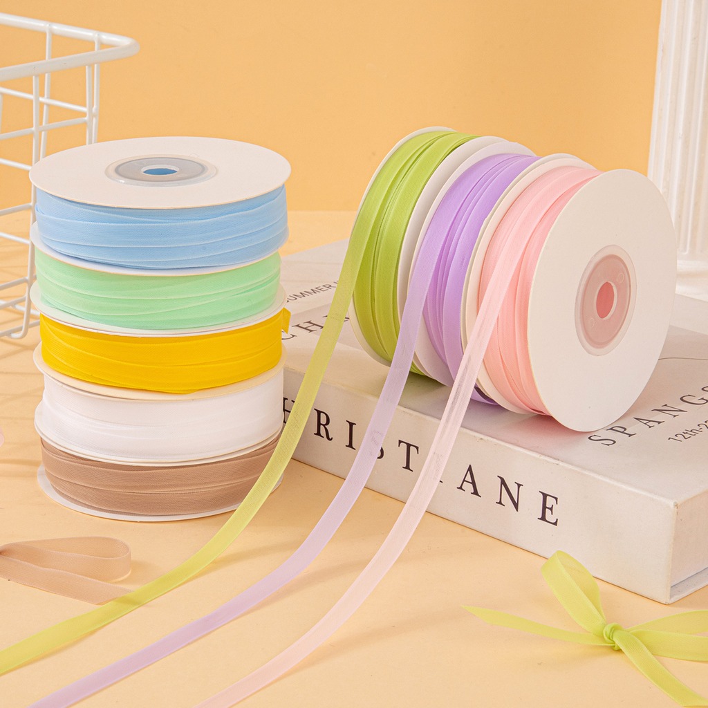 Ribbon Organza Roll - 25 iarde/rotolo, nastro in organza a