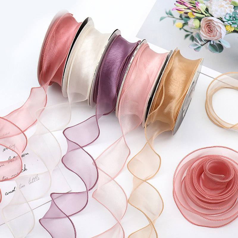 Ribbon Organza Roll - 9 metri/rotolo nastri di raso di